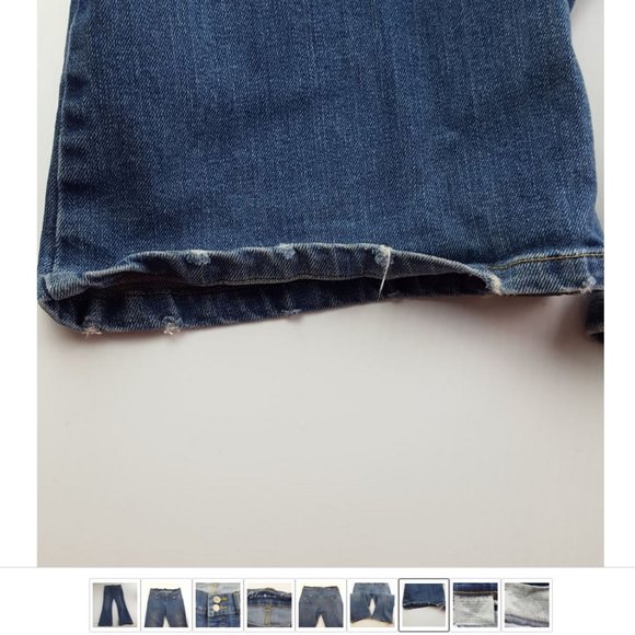 Bluenotes Denim Jeans Blue Distressed Women 30|30 Low Rise bootCut Skinny Flare - Picture 7 of 9